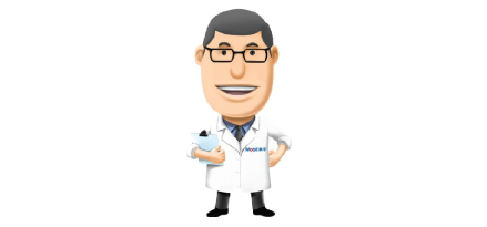dr mobil in front of blackboard
