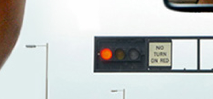driver start stop car red light