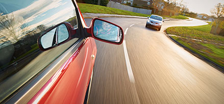 side view red car tips grouping