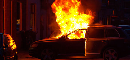 car fire