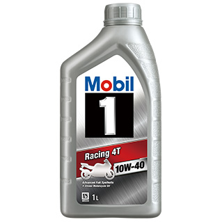 packshot of Mobil 1 Racing 4T 10W-40 fs square md packshot of Mobil 1 Racing 4T 10W-40 fs square md