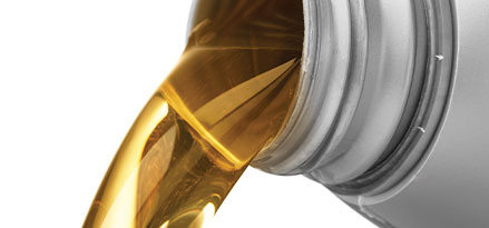 oil poured from package